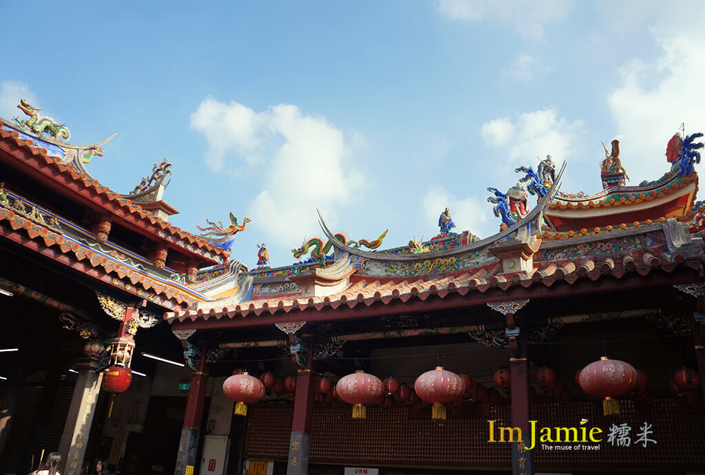 樂成宮寺廟屋頂雕龍鳳鑿花工藝